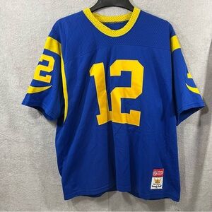 Vintage Joe Namath LA Rams Jersey Stitched Made in USA McGregor Sand Knit Stain